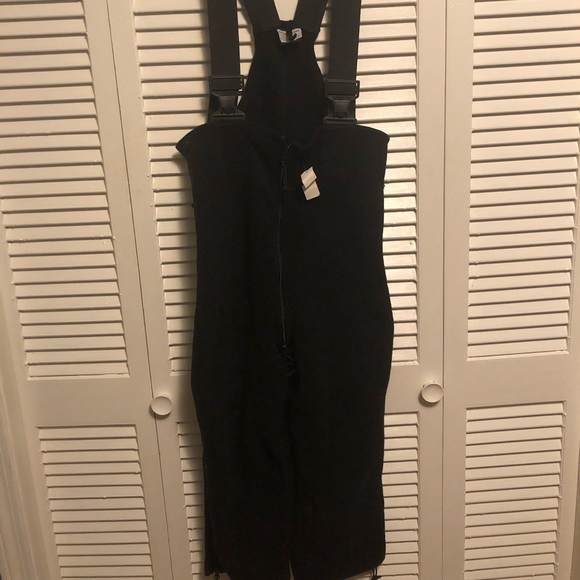 Synthetic Fleece Trousers w/Integrated Suspenders. Medium Short/Reg. Army. - Picture 1 of 4